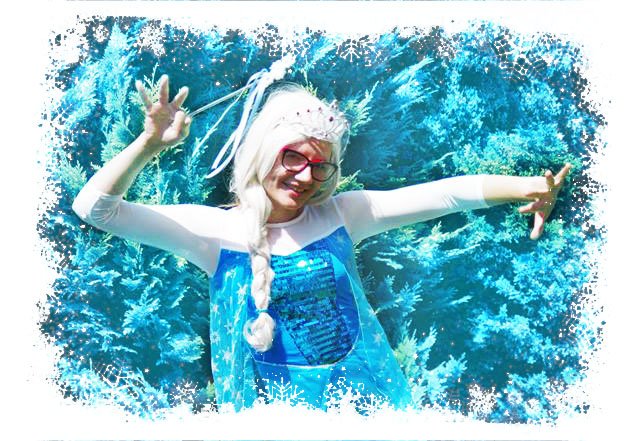 animator dla dzieci przebrany za Elze z krainy lodu